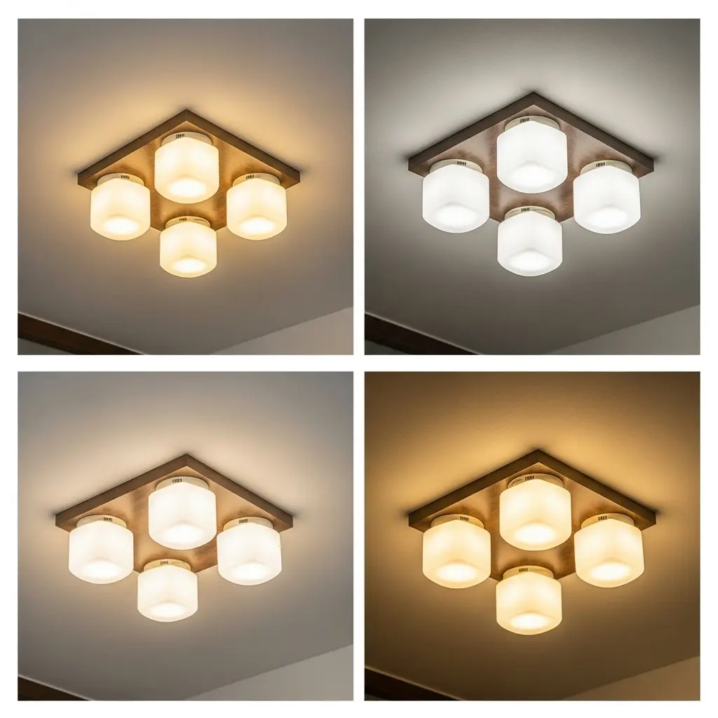 Contemporary ceiling lights with sleek design and soft lighting