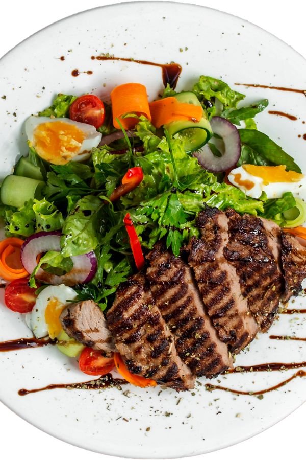 Grilled Lean Beef with Roasted Vegetables