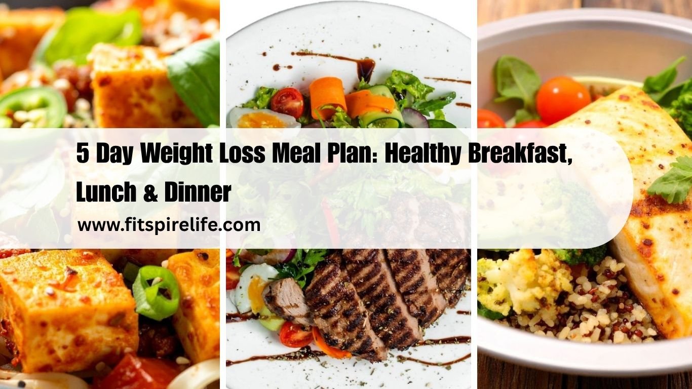 5 Day Weight Loss Meal Plan Healthy Breakfast, Lunch & Dinner