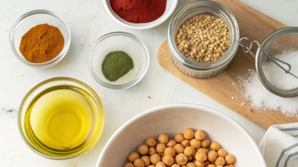 Ingredients for Crispy Roasted Chickpeas 