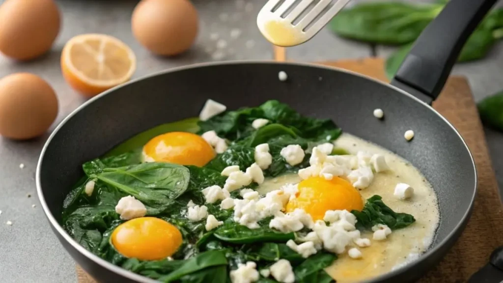 Low-Carb Spinach and Feta Omelette copycat recipe