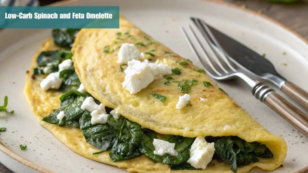 Low-Carb Spinach and Feta Omelette 