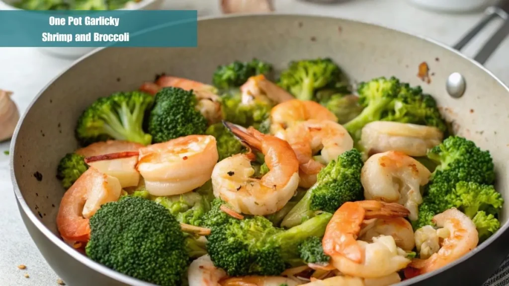 One Pot Garlicky Shrimp and Broccoli Magic One Pot Garlicky Shrimp and Broccoli Magic