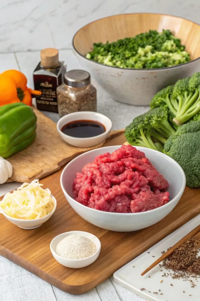 Ingredient for Best Ground Beef Stir-Fry Recipe