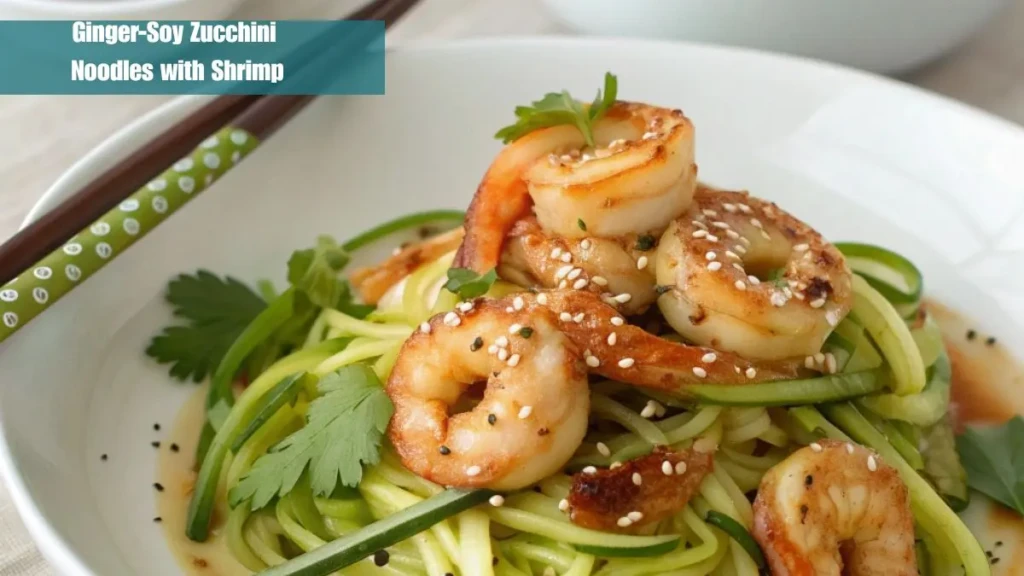 Ginger-Soy Zucchini Noodles with Shrimp Ginger-Soy Zucchini Noodles with Shrimp