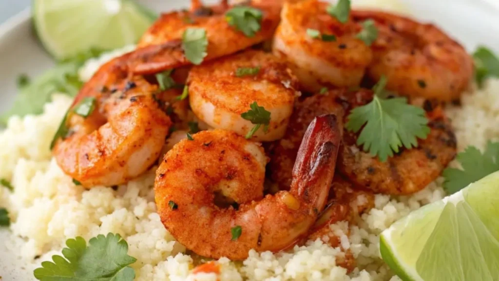 Spicy Shrimp with Cauliflower Rice recipe