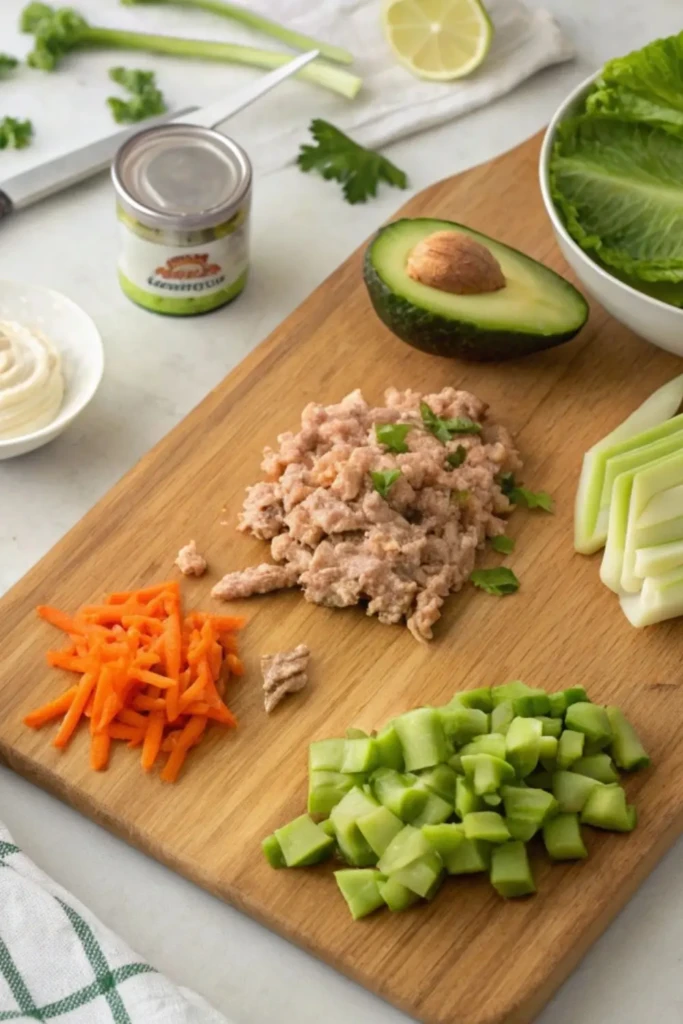 Ingredients for Tuna Salad Lettuce Wraps Ingredients for Tuna Salad Lettuce Wraps