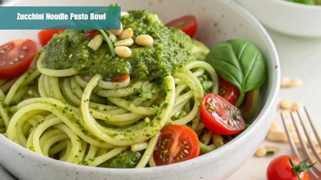 Zucchini Noodle Pesto Bowl