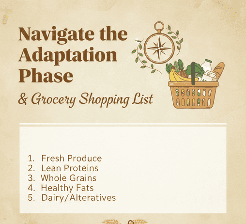Navigate the Adaptation Phase & Grocery Shopping List