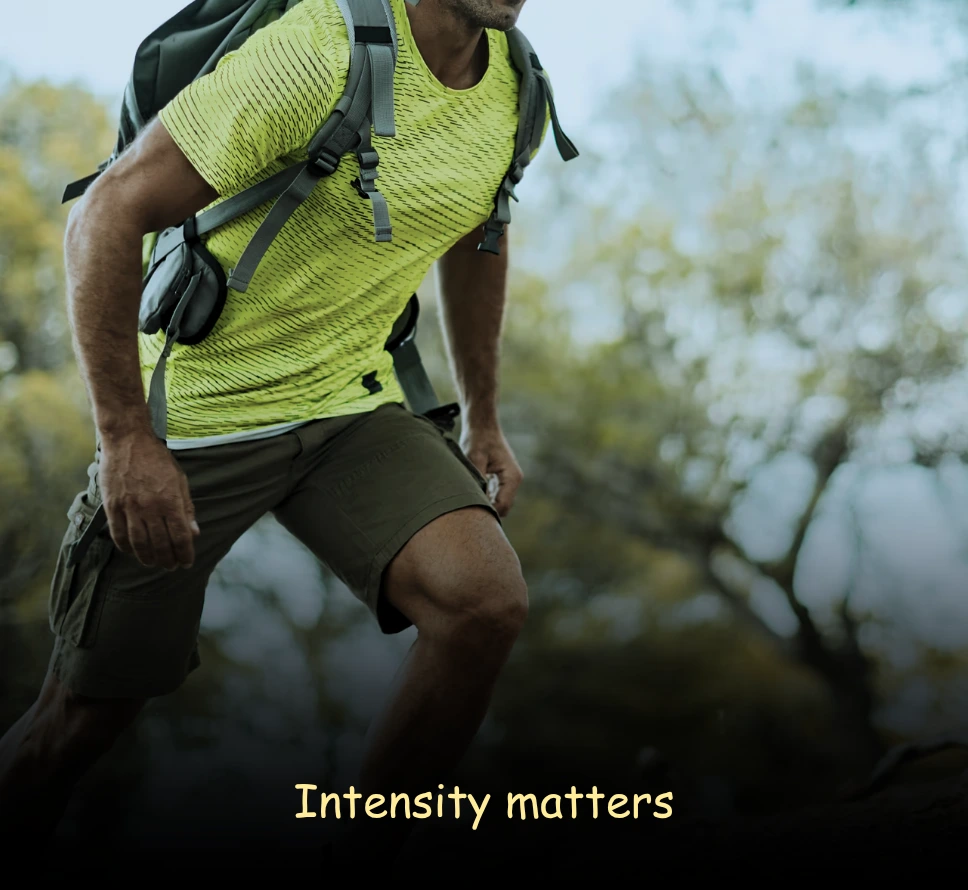 Rucking vs Walking Which Burns More Fat intensity comparison between low intensity walking and moderate to high intensity rucking