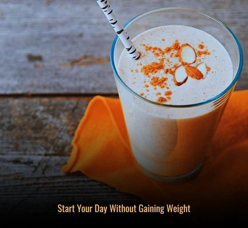 Almond milk breakfast smoothie for weight loss low calorie meal replacement