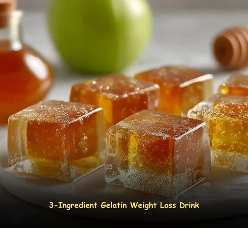 3 ingredient gelatin weight loss drink made with unflavored gelatin, lemon juice, and hot water for appetite control
