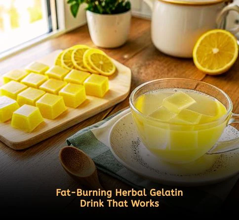 Herbal tea fat burning gelatin mix for weight loss low calorie drink with green tea and gelatin for appetite control