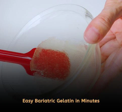 How to make bariatric gelatin step-by-step using gelatin, water, and sugar-free flavor for a low-calorie snack