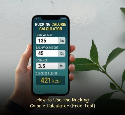 How to use rucking calorie calculator free tool with inputs for weight, load, pace, and incline
