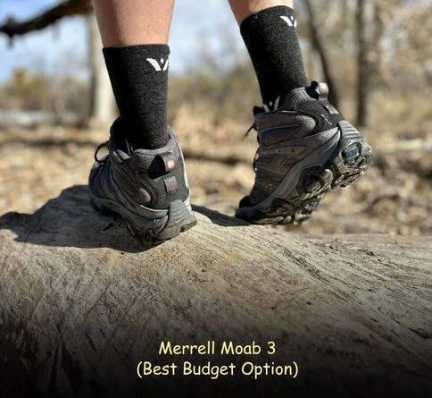 Best Shoes for Rucking Beginners budget option Merrell Moab 3 comfortable and durable for light trail and everyday rucking