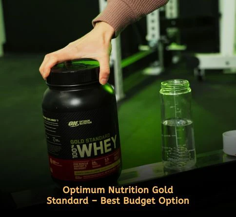 **Alt text:**
*Optimum Nutrition Gold Standard protein powder for weight loss budget-friendly whey with high protein and low calories*
