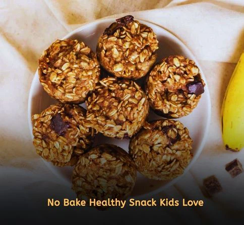 Banana oat energy balls with chocolate chips on a plate for a healthy homemade snack