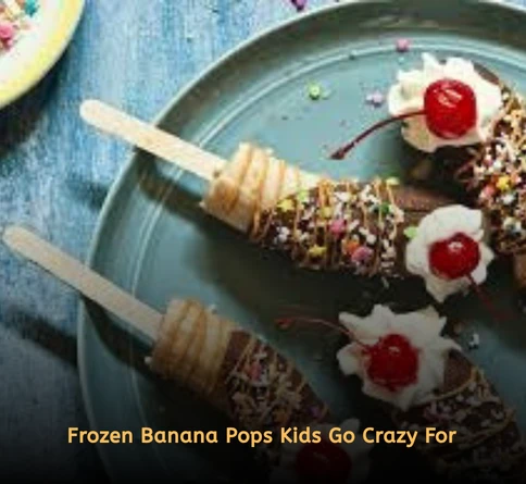 Chocolate dipped banana split pops covered with sprinkles and peanuts on parchment paper