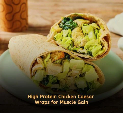 high protein chicken caesar wrap recipe with eggs and kale