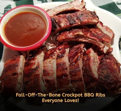 Carolina style BBQ ribs slow cooked until tender with thick barbecue sauce glaze.