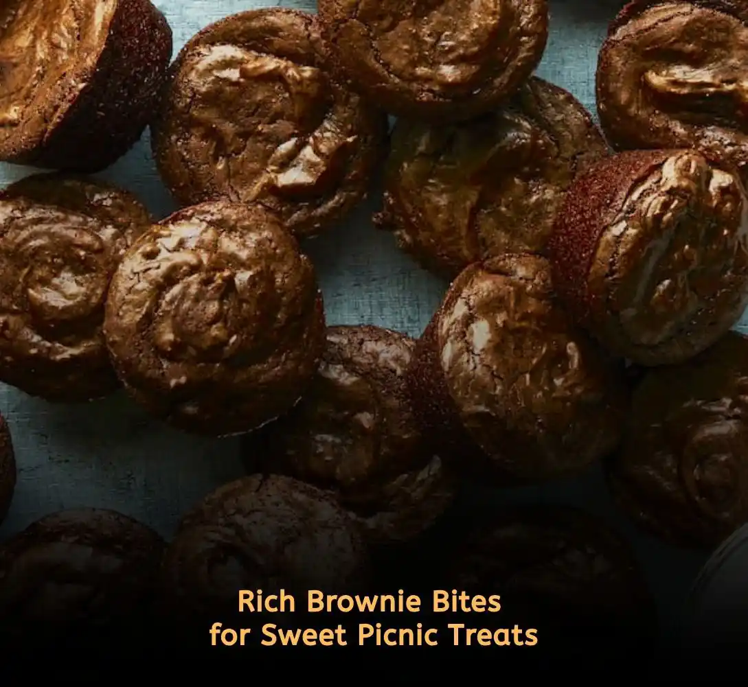 Fudgy brownie bites for easy picnic dessert ideas