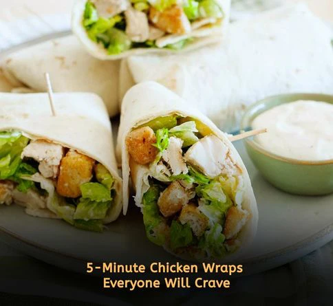 Chicken Caesar wraps filled with romaine lettuce, parmesan cheese, and rotisserie chicken for a quick summer lunch
