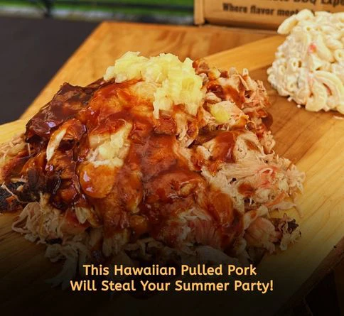 Tender Hawaiian BBQ pulled pork sliders with pineapple flavor served on sweet Hawaiian rolls.