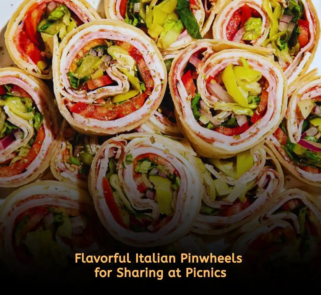 Italian pinwheel wraps with salami and cheese for easy picnic food ideas