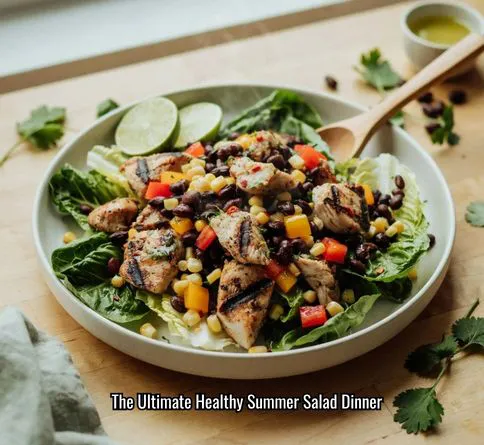 Southwest chopped salad with grilled chicken, black beans, and corn.