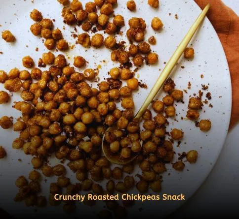 Spiced roasted chickpeas in jar for picnic snack