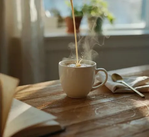 A Cup of Coffee (Black or with a Splash of Milk) Cup of black coffee, a natural energy boost before a workout