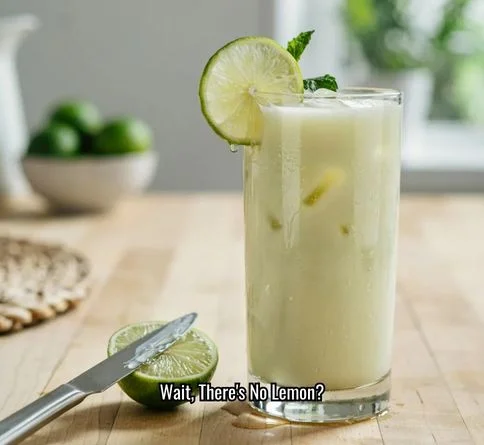 Creamy Brazilian lemonade in a glass with a lime wheel garnish