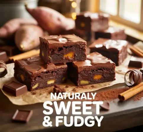 Sweet potato chocolate brownies with naturally sweet flavor, moist fudgy texture, and rich cocoa goodness.