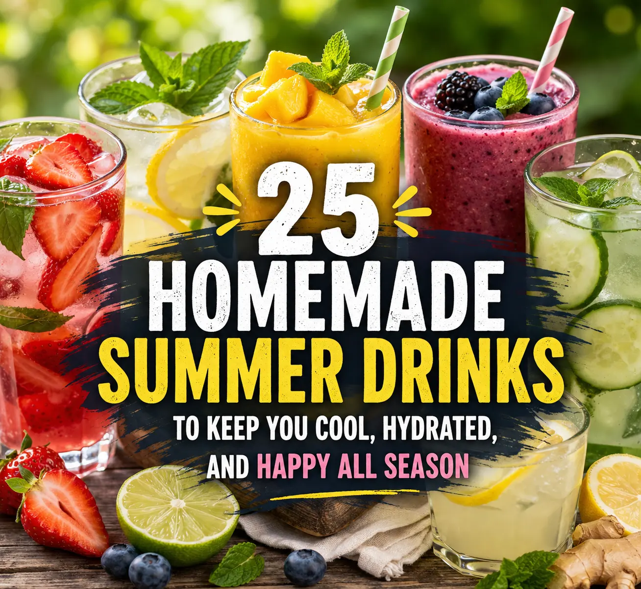 Homemade summer drinks